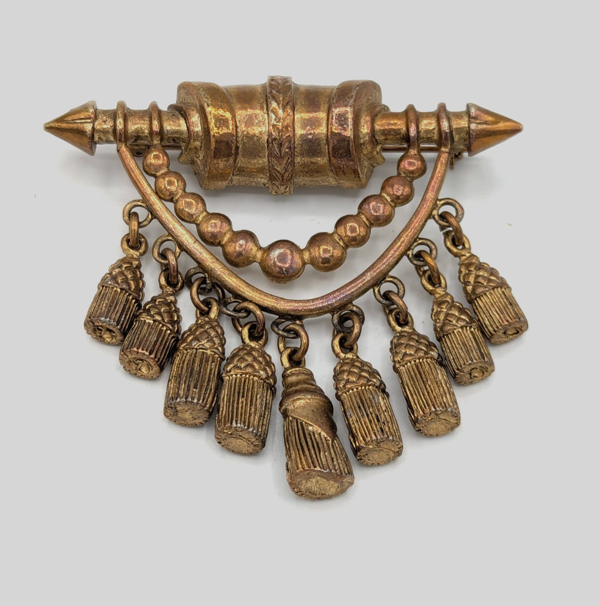 1990s French Gold Tassels Brooch From the French Opera House in Paris