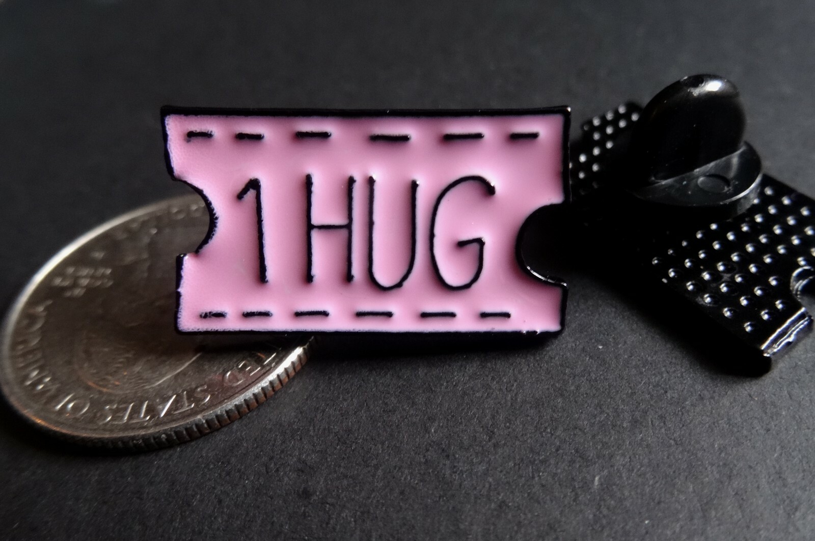 1 Hug Ticket Retro Metal Pin Badge Brooch Enamel