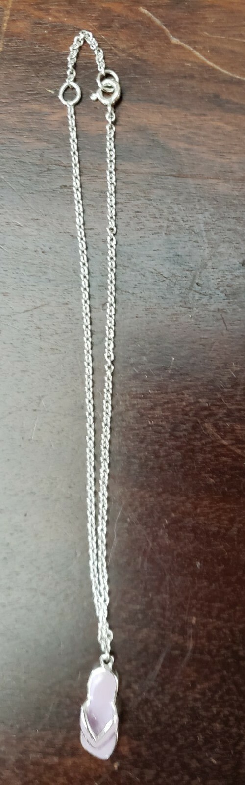 Purple Enamelware Flip Flop Anklet