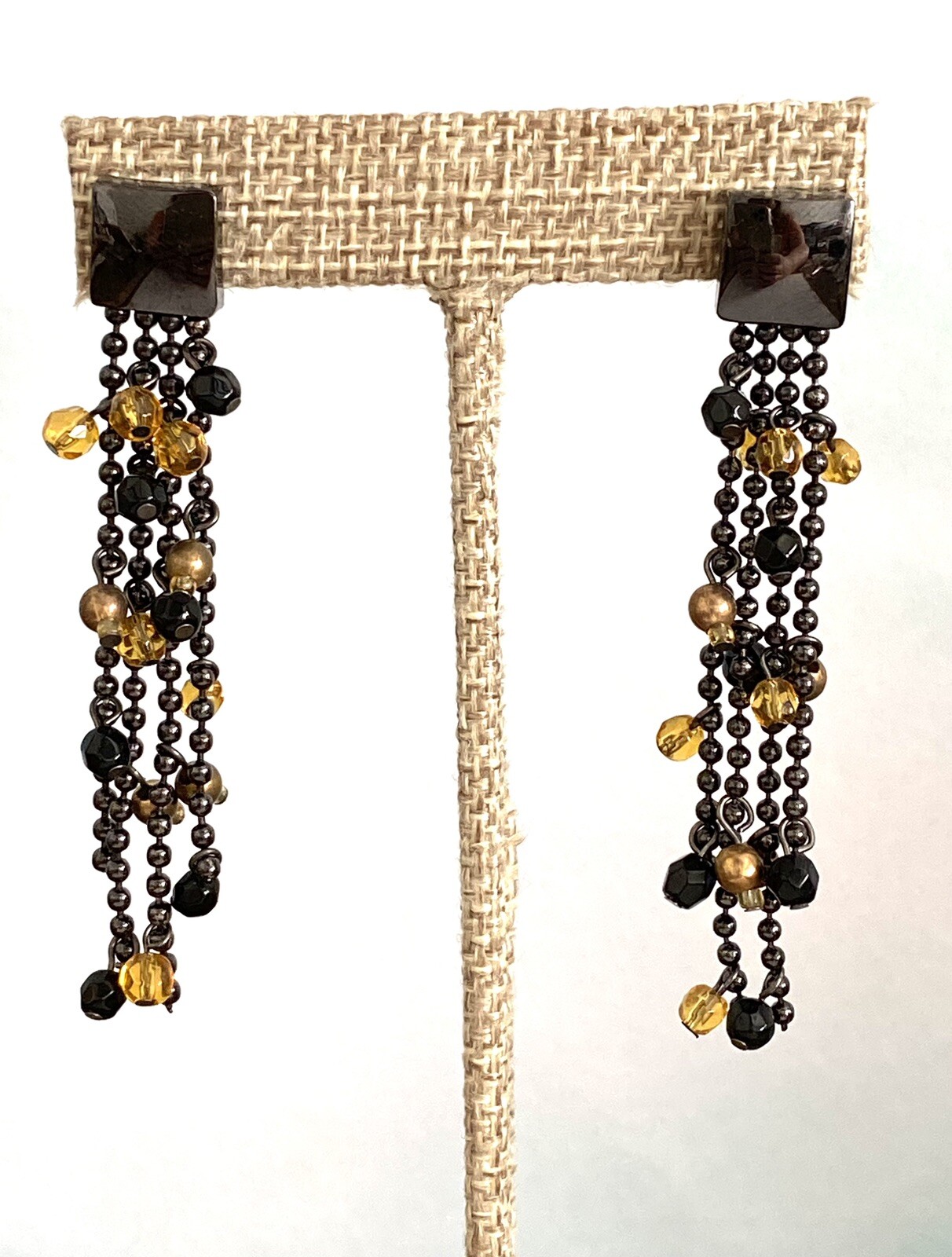 Earrings Dangles Drops Long Black