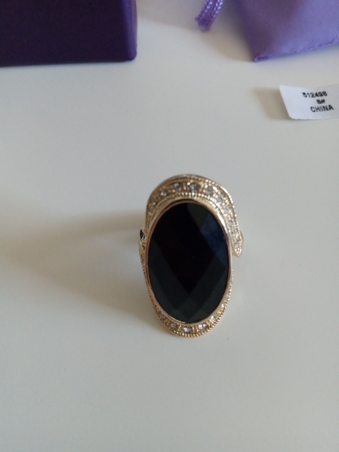 Palm Beach Seta Cocktail Ring Gold Plated ,New Original Packaging.Sz8