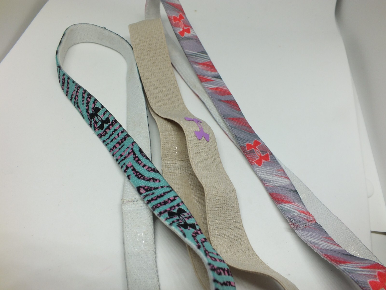 Beautiful Hair Jewelry Sport Headbands Set 3 UNDERARMOUR 1/2 and 3/4 inch wide