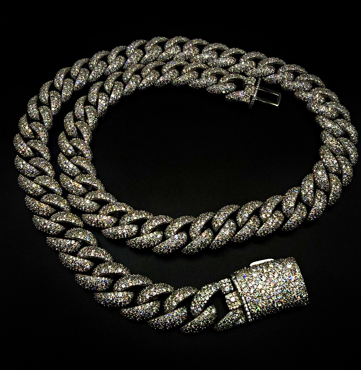 15mm MOSAIC SETTING CUBAN VVS1 LAB MOISSANITE