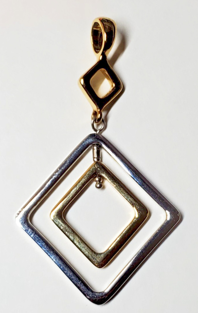 Lea Sophia Reversible Slide Pendant Only Gold tone Silver tone named Trish
