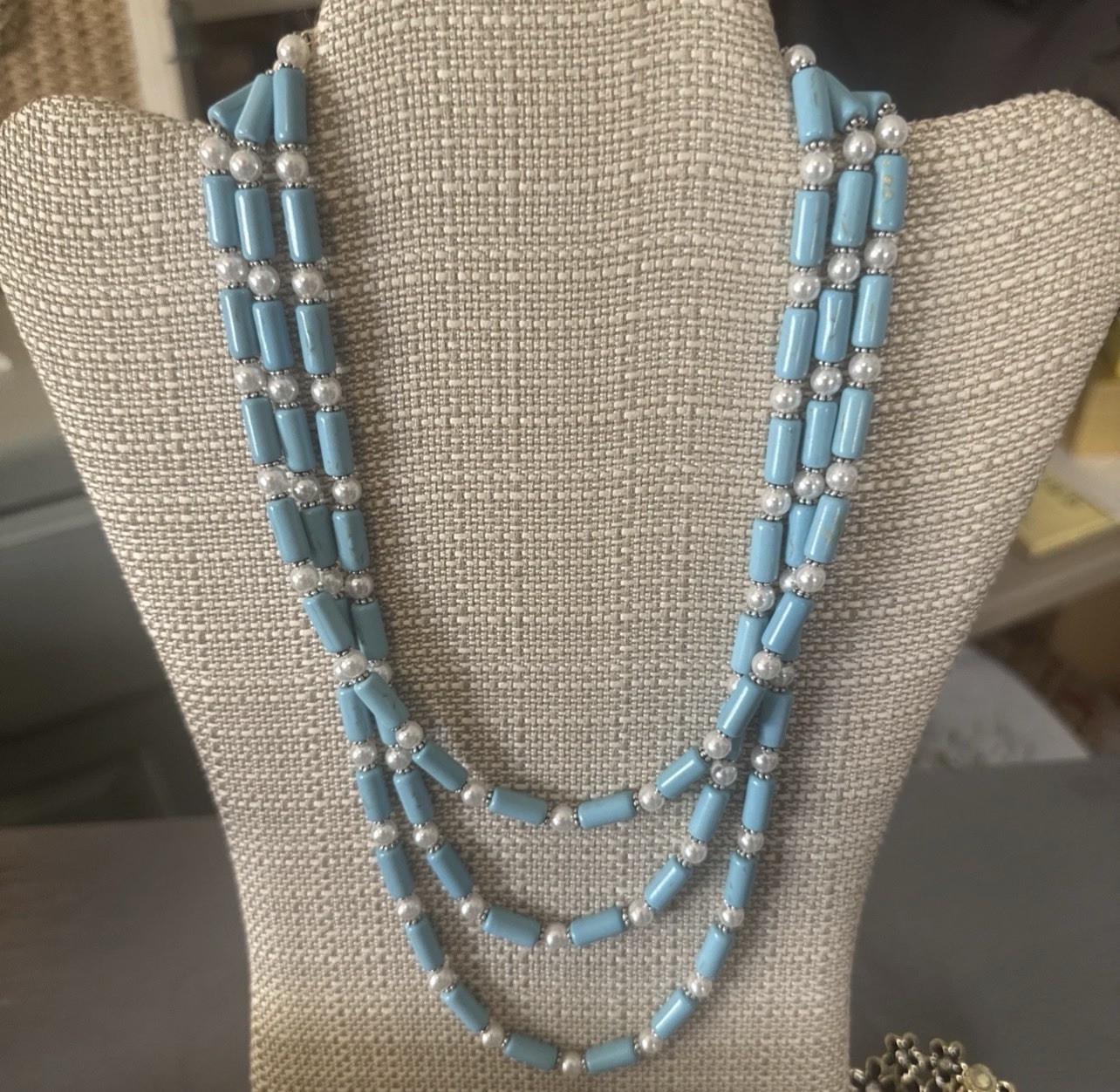 Park Lane Tides Strand Necklace Turquoise Pearls & Silver Bead Necklace Set BNWT