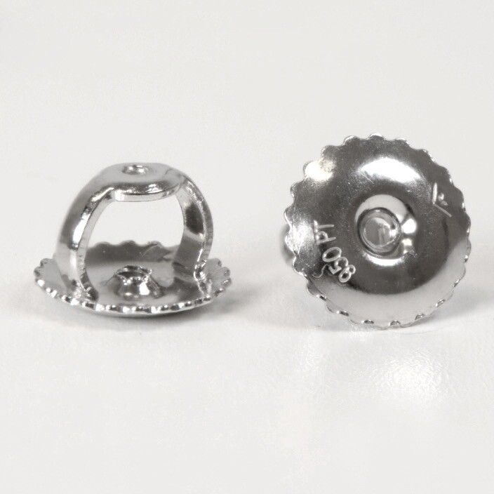 Platinum Replacement Screw Backs For Diamond Stud Earrings Solid Pair Single