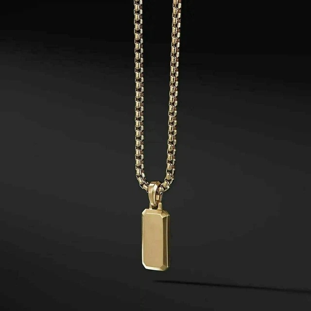 2Ct Round Cut Simulated Diamond Unisex Stunning Pendant 14K Yellow Gold Plated