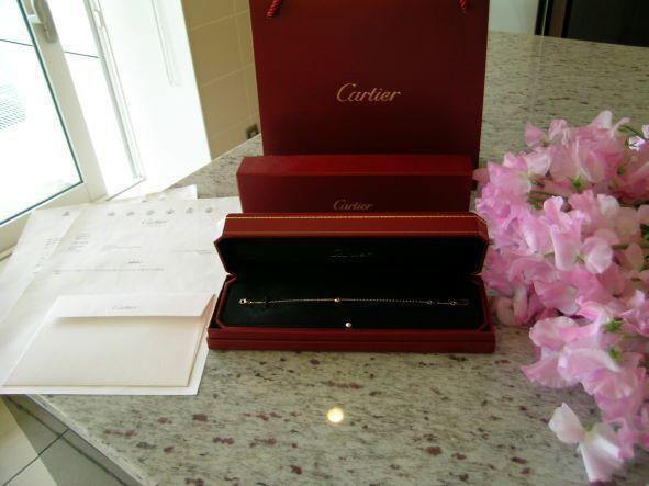 Cartier Diamants Léger Bracelet XS Size 19.5cm Total Length 3.7mm Diamond Top