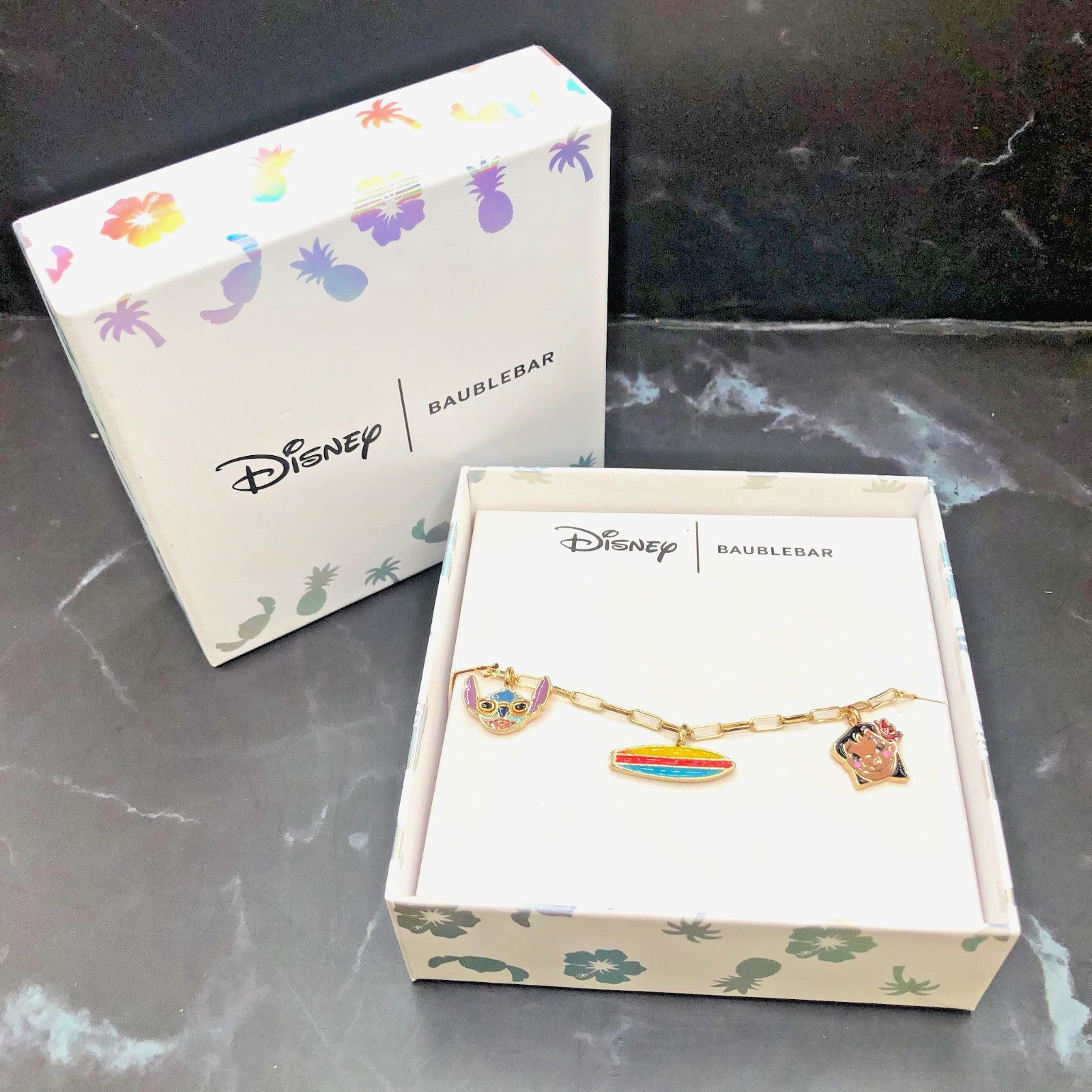 New! Baublebar x Disney Collab Lilo and Stitch Bracelet O’Hana Means Family Box