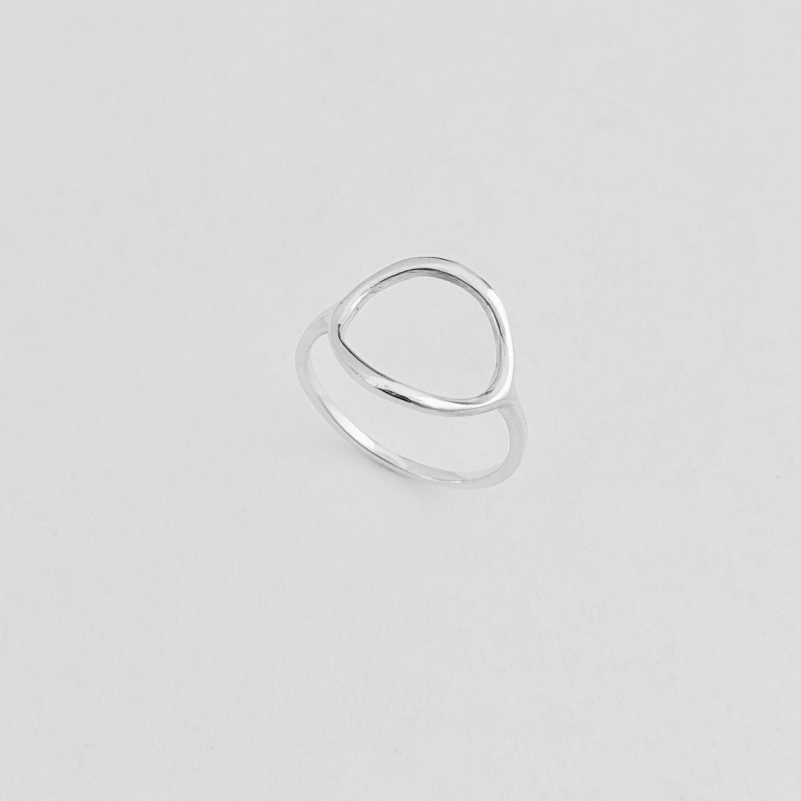 Sterling Silver Large Thin Open Circle Ring, Halo Rings, Eternity Round Circles