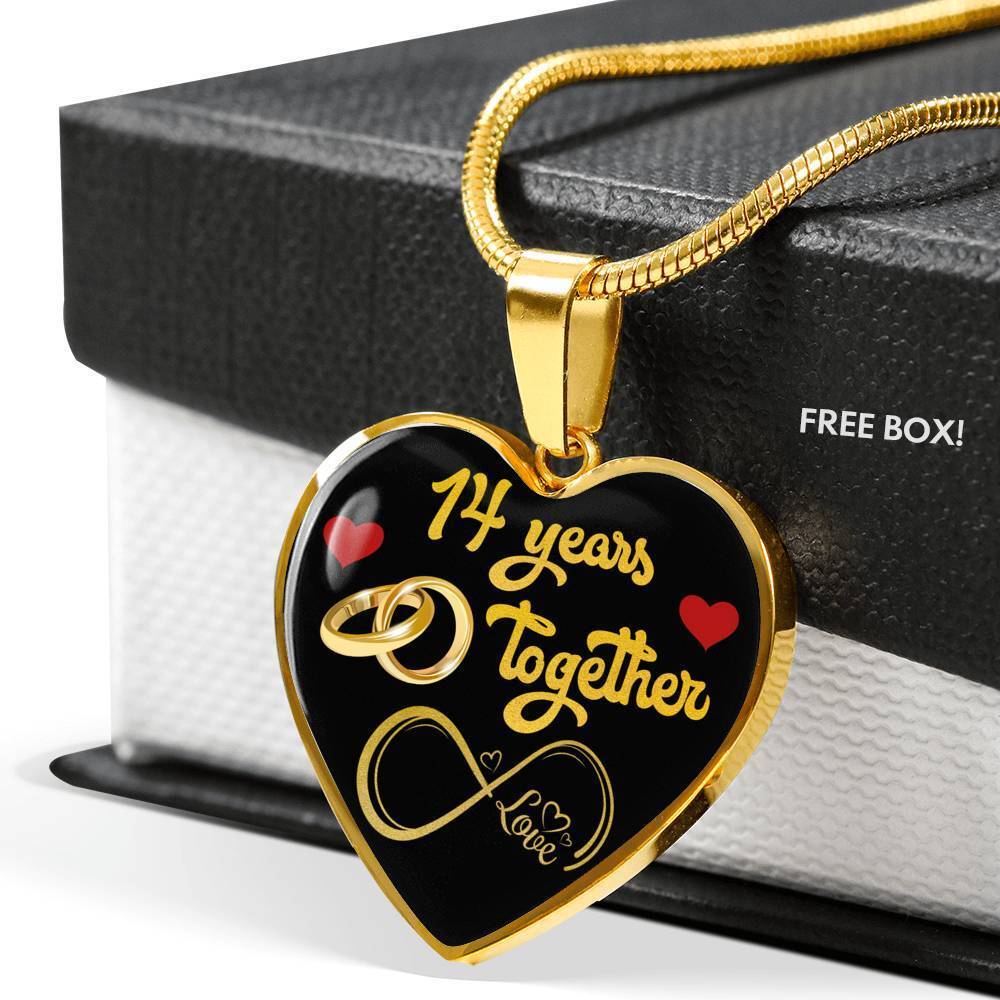 Personalized Engraved 14th Wedding Anniversary Gift For Her, Married 14 Years