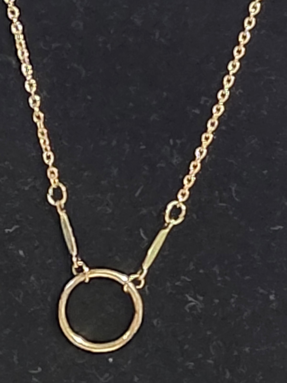 MDB Marina De Buchi Gold Tone Circle Pendant Necklace 16-20″ Adjustable Pretty
