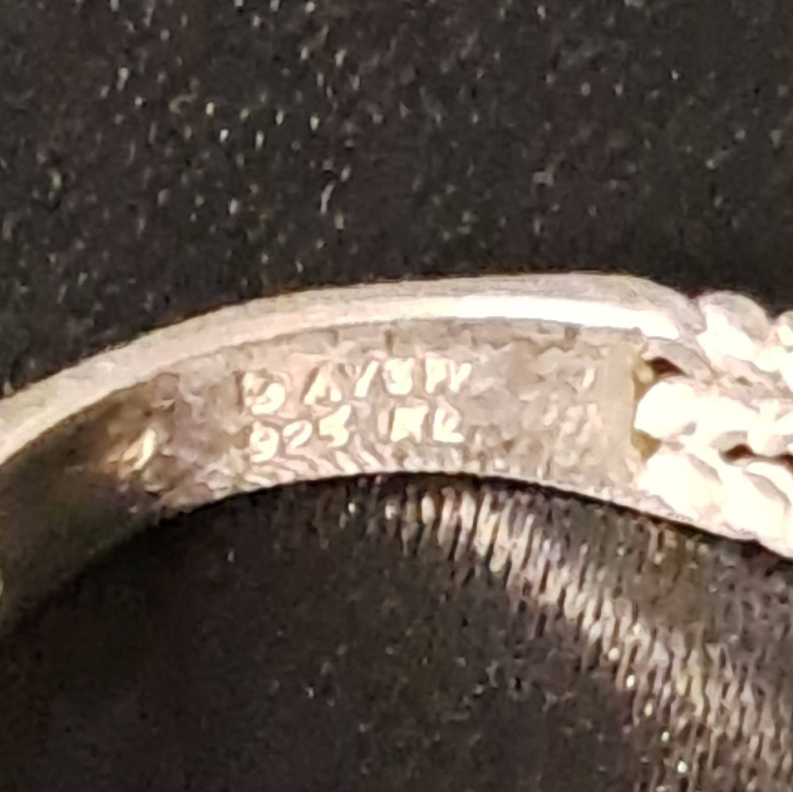 Vintage Avon, Sterling Silver 925 Ring w/Blue Topaz Stone Filigree Band sz. 9