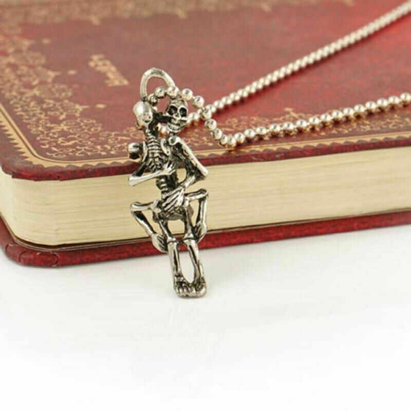 Naughty Sexy Skeleton Couple Pendant Necklace