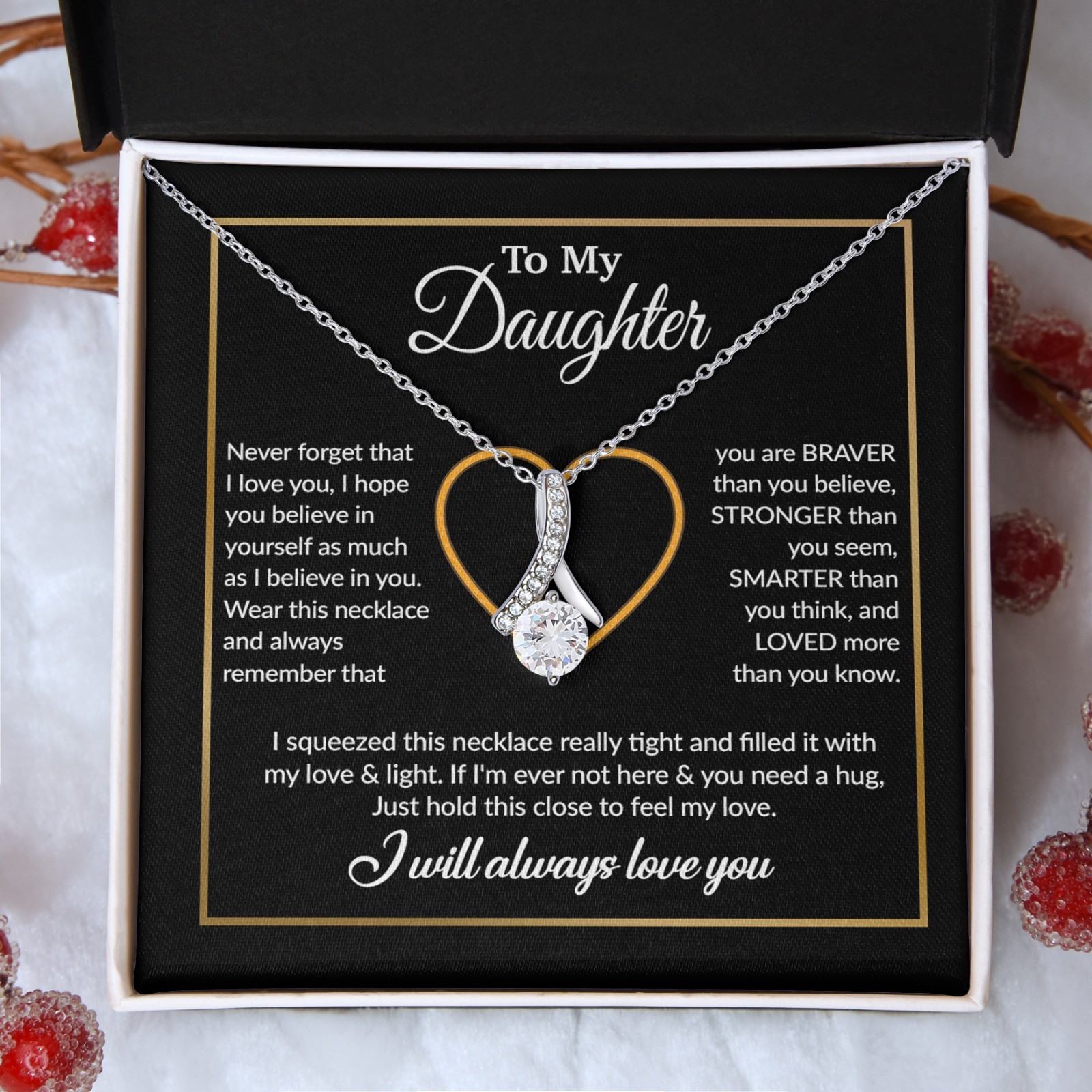 To My Daughter Necklace, Gift For Daughter From Dad, Daughter Father Necklace