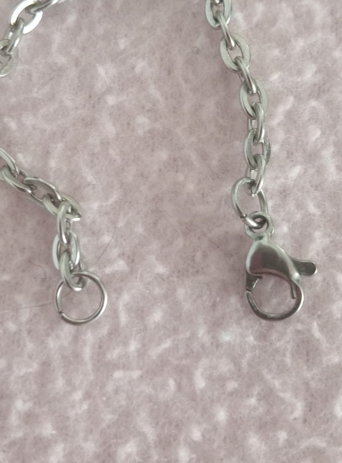 Color enhanced Multi colored stone pendant with 18 inch chain