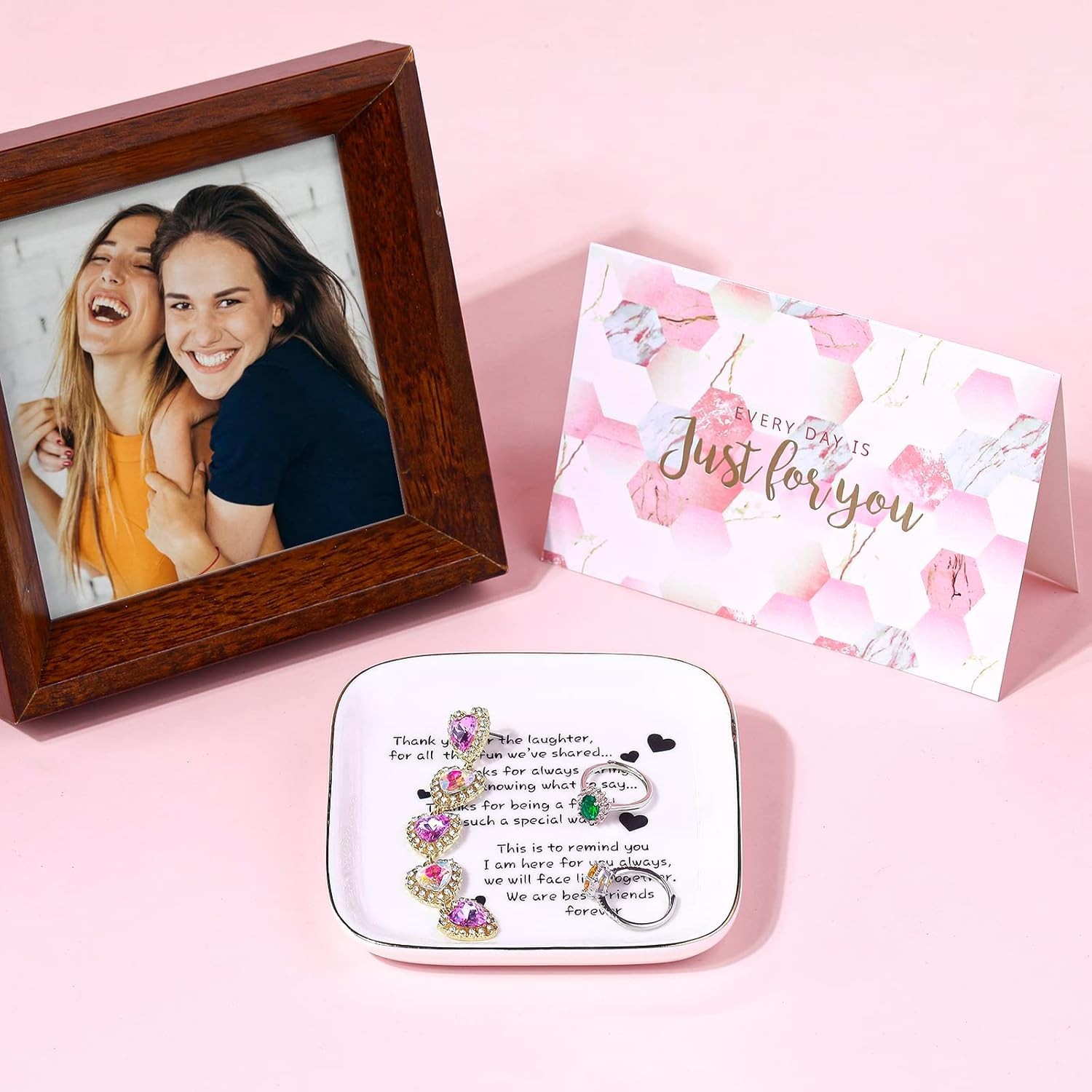Unique Gift Ideas for Her: Luxury Basket with Ring Dish & Friendship Treasures