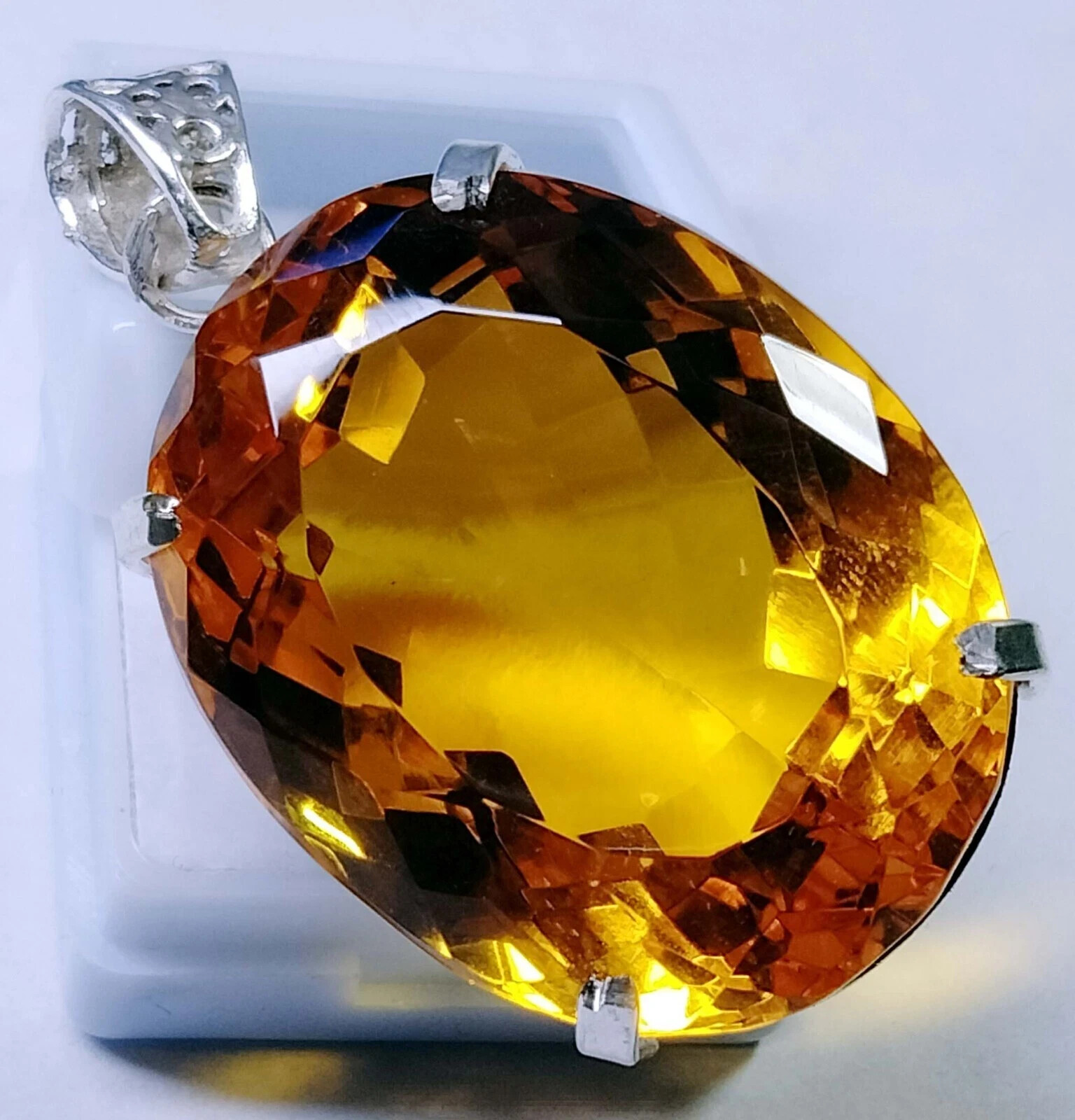Shinny Oval Cut Pendant 137-139Ct Yellow Topaz Certified Natural Loose Gemstone