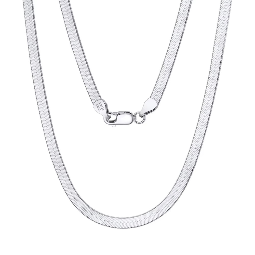 925 Sterling Silver Snake Chain Necklace Choker Gold and Rhodium Plated