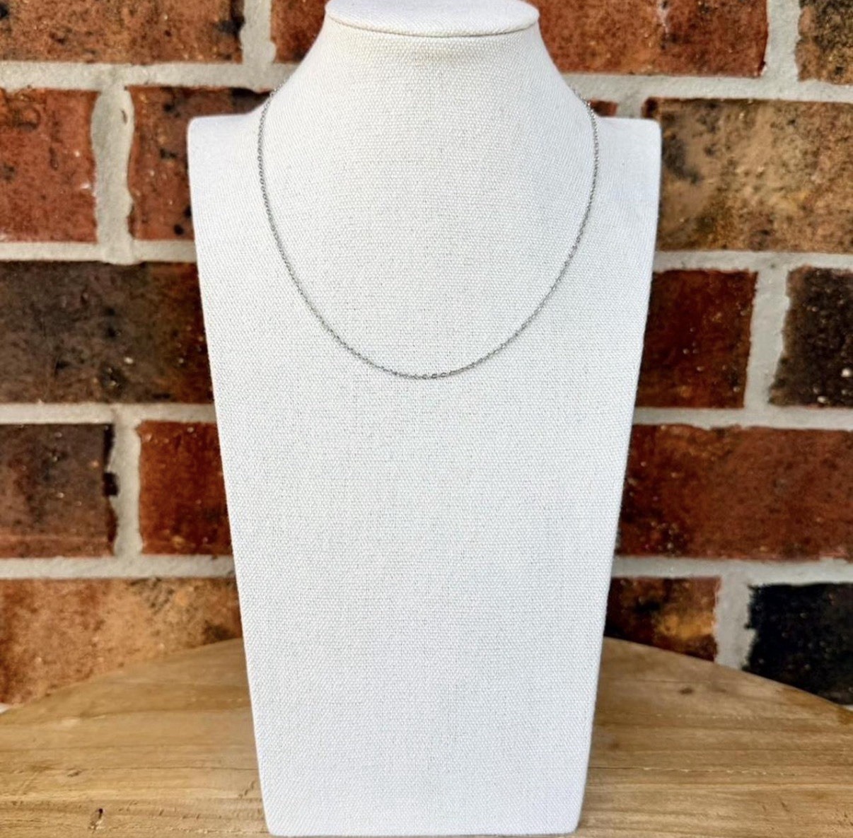 16” Crimped Stainless-Steel Chain Necklace