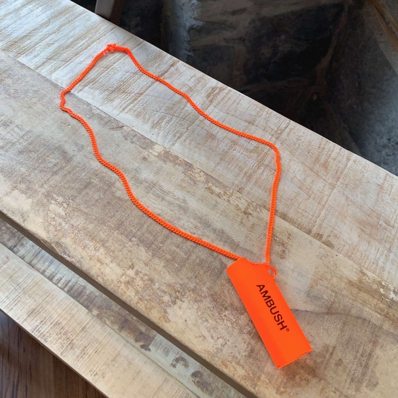 Ambush Design Neon Orange Lighter Necklace