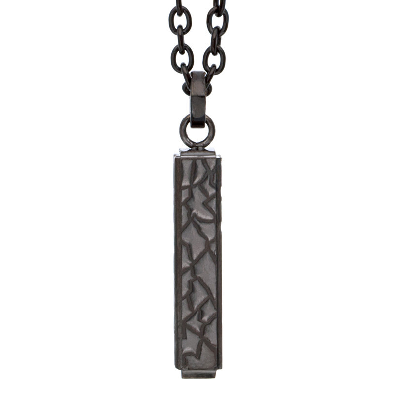 Stainless Steel Hammered Stick Cremation Jewelry Keepsake Urn for Human Ashes BK