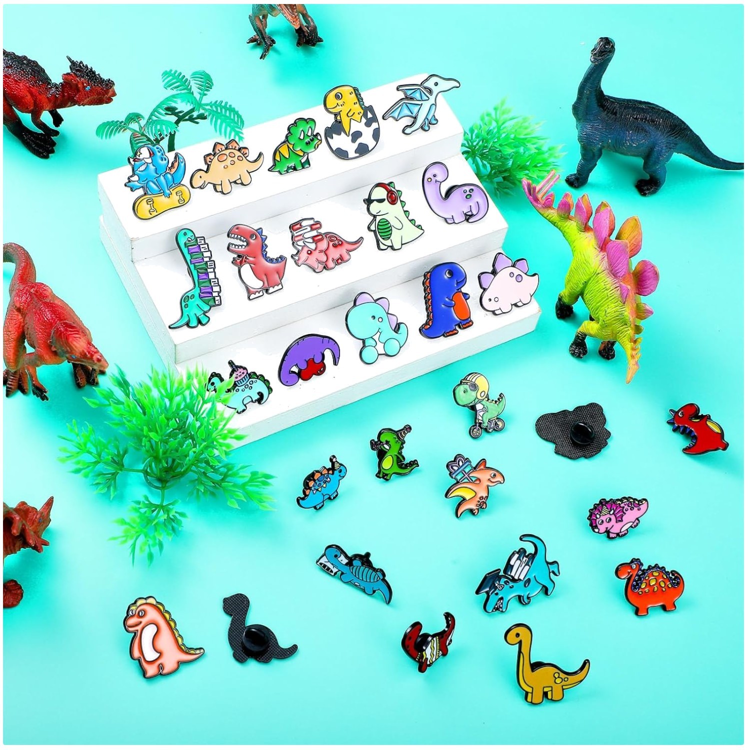 Bulk Dinosaur Enamel Pins Variety Pack