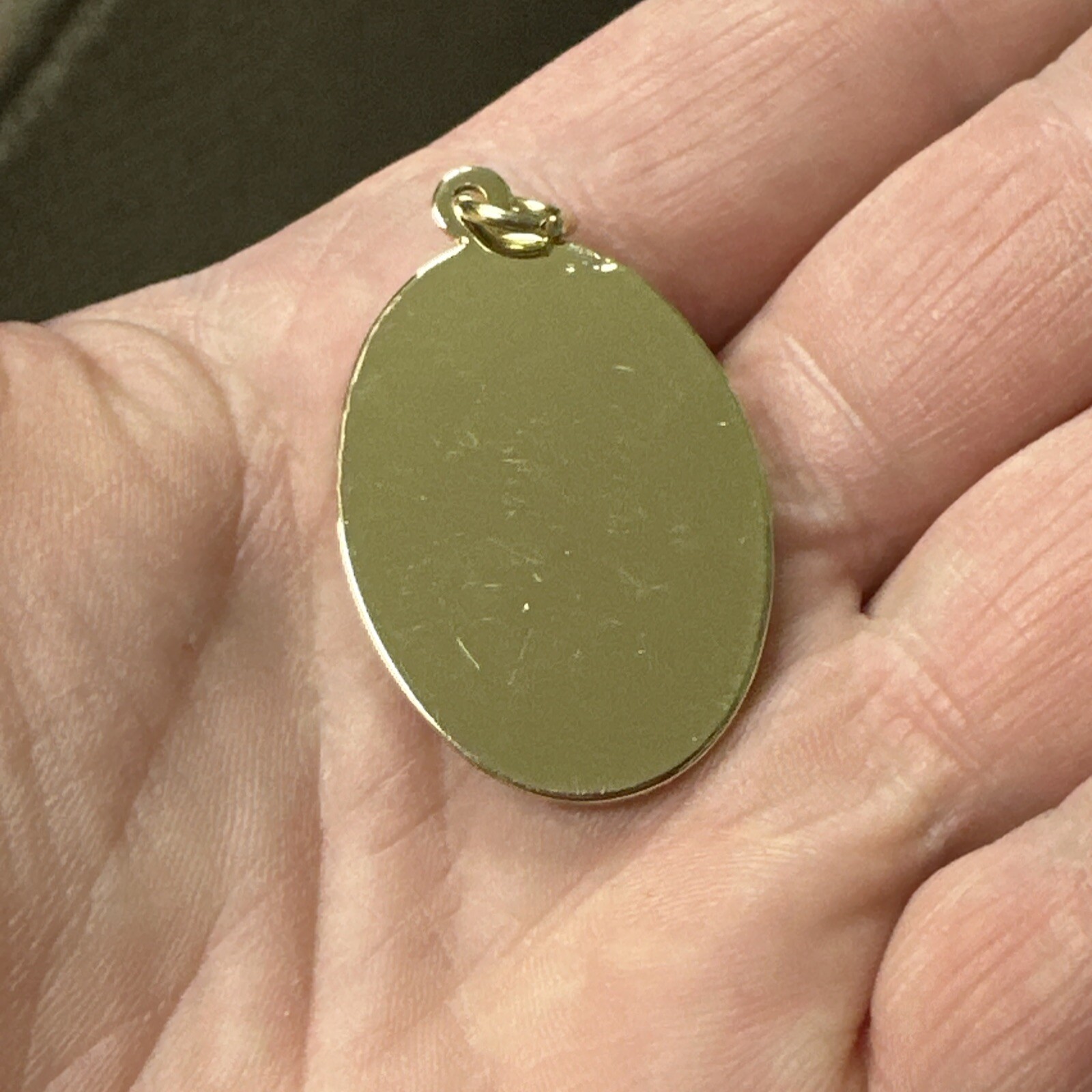 Oval Shaped “Jesus Christ” Pendant Only, No Chain