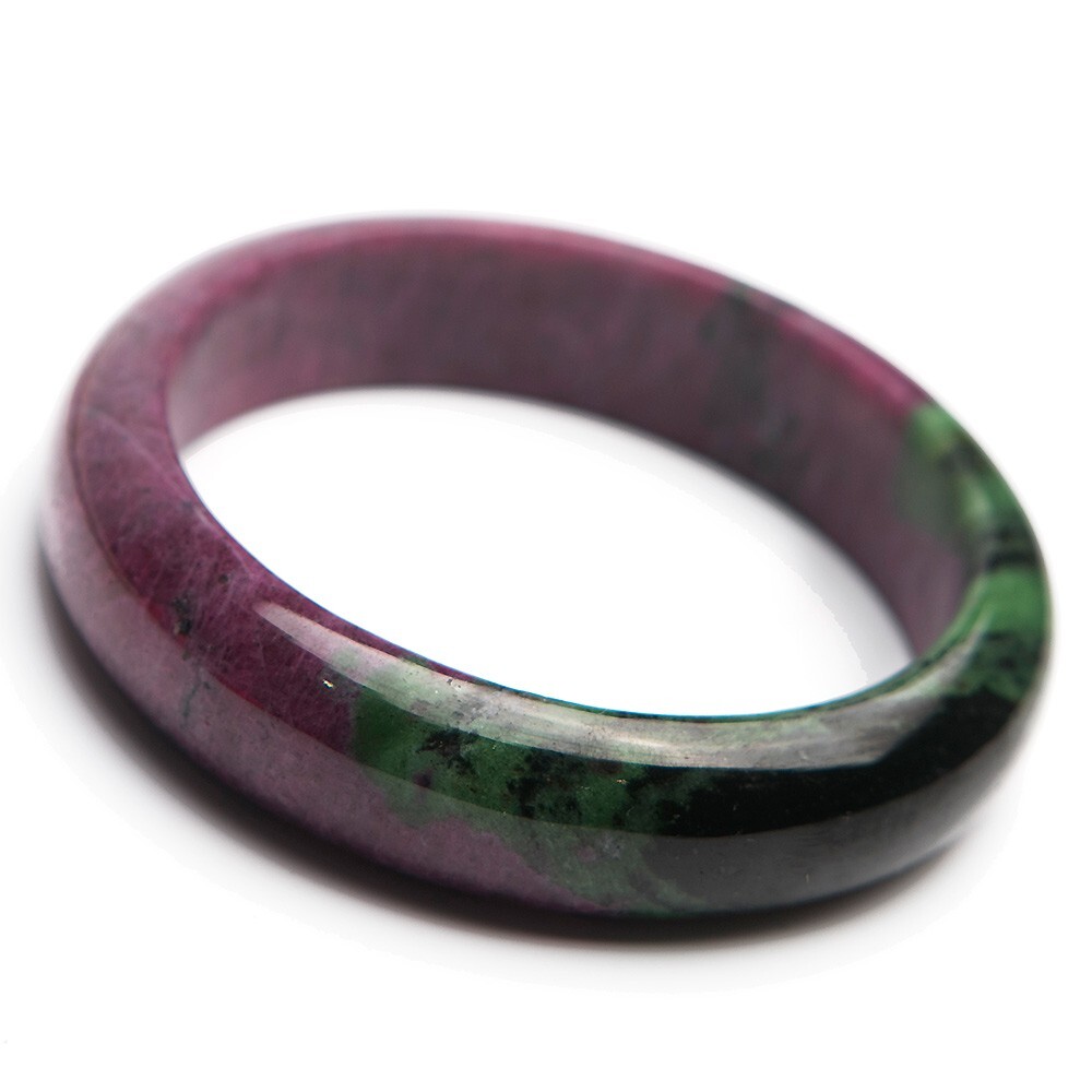 Natural Red Green Ruby Zoisite Bangle Bracelets Bangle Inner Diameter 59mm