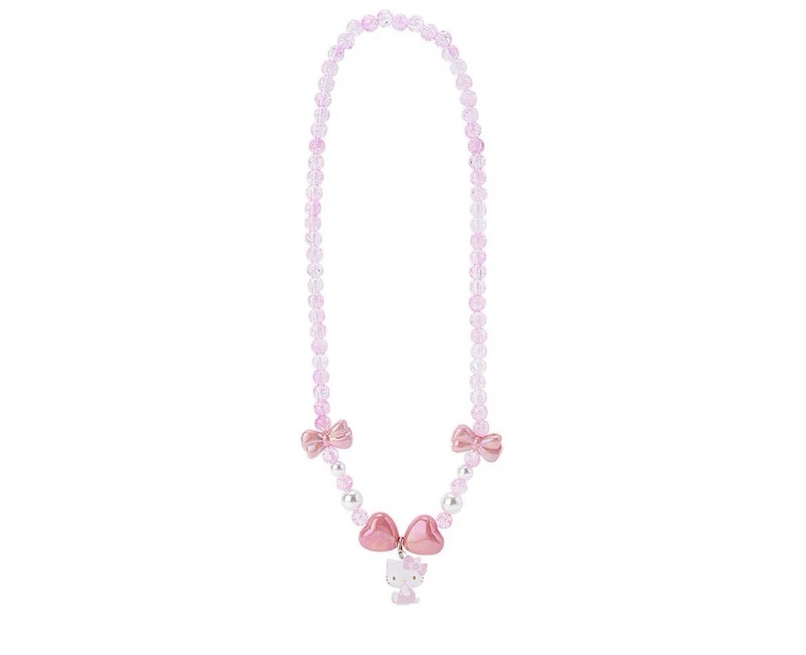 🎗🩷Sanrio Hello Kitty Beads Necklace Charm Pink 44cm Japan kawaii🩷🎗