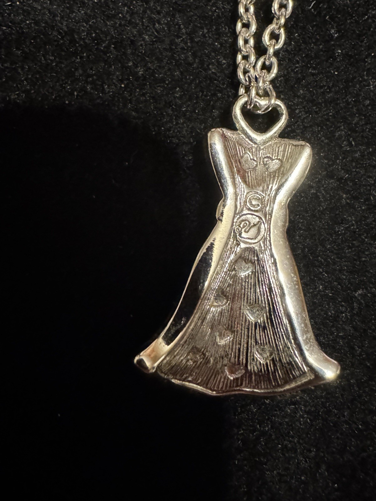 Swavorski Red Dress Pendant on Silver-tone 16” Necklace