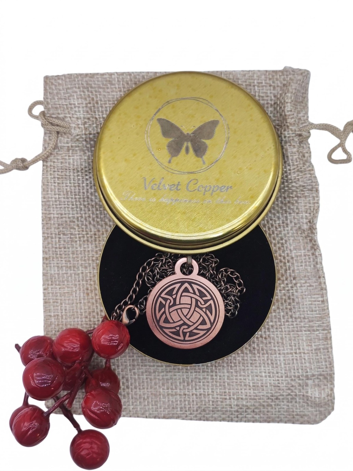 Pure Copper Spiritual Celtic Knot Necklace – Handmade Boho Gift