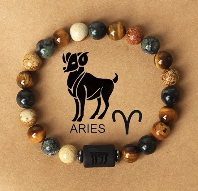 12 Constellations Zodiac Signs Healing Bracelet Chakra Natural Stone Holistic