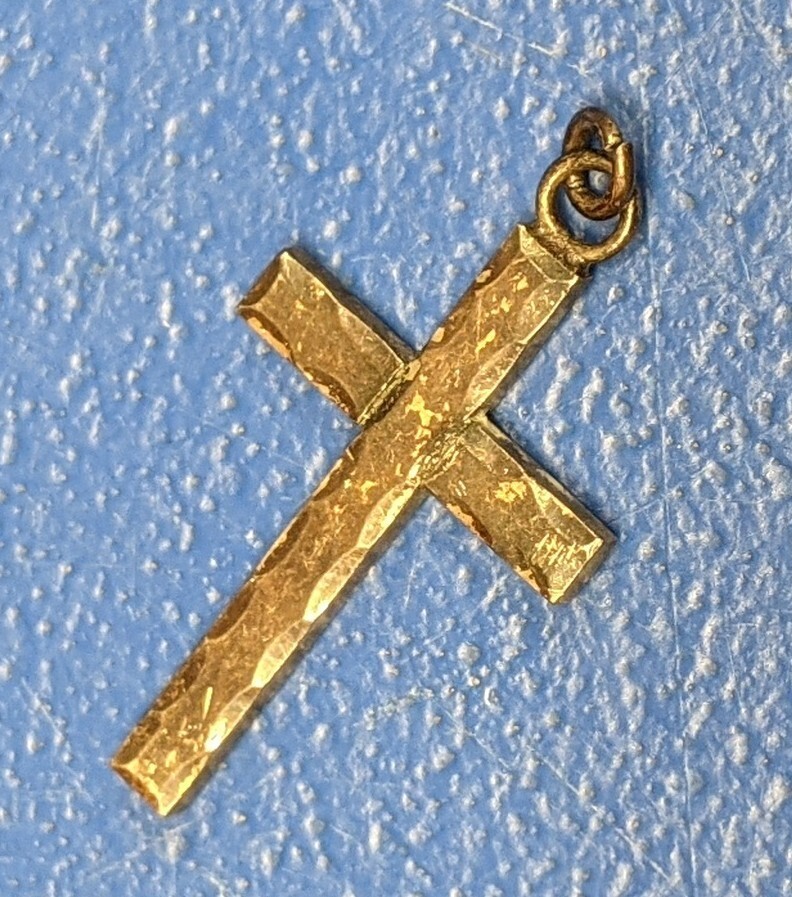 Cross Pendant Necklace 925 Sterling Silver Jesus Used Please Refer To The Pictur