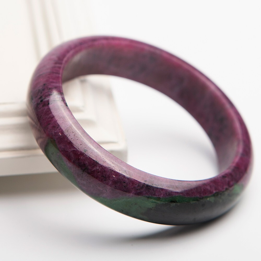 Natural Red Green Ruby Zoisite Bangle Bracelets Bangle Inner Diameter 59mm