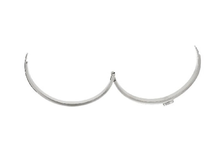QVC Steel by Design Stainless Steel Crystal Initial ‘I’ Bangle Bracelet 7-1/4″
