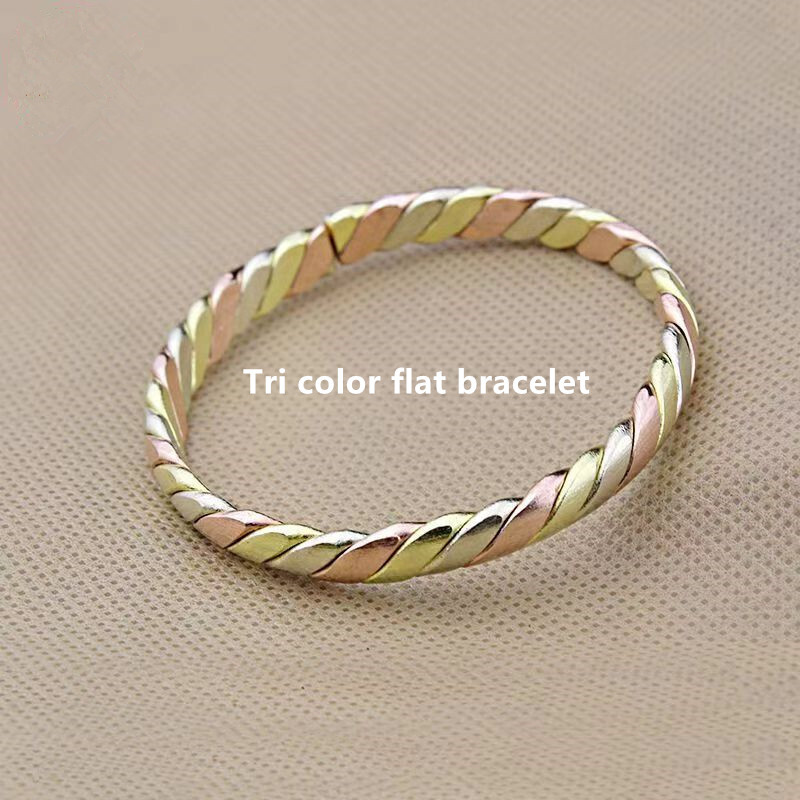 Three color copper bracelet handmade authentic fashionpromotes blood circulation