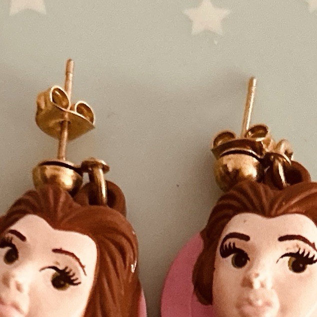 VINTAGE Disney Parks Collection Beauty & the Beast Belle Pierced Earrings