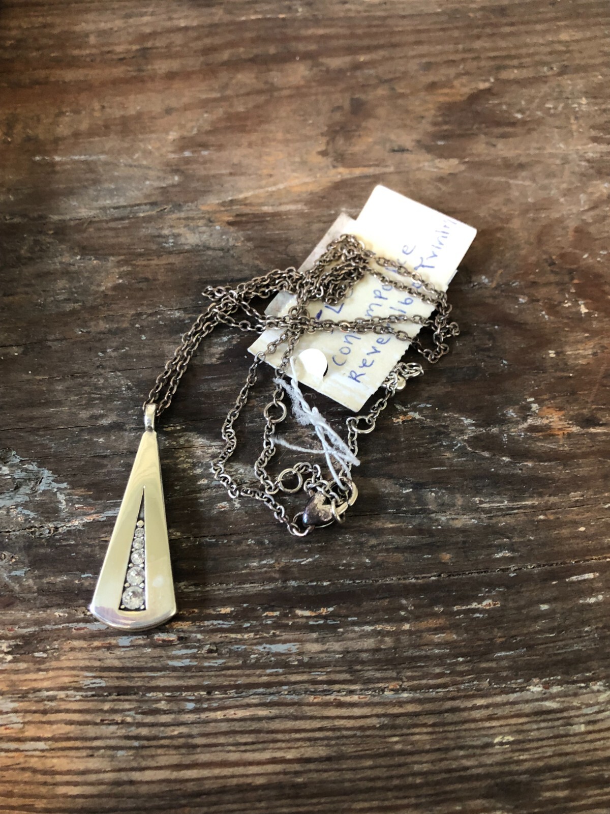 New Brighton Jewelry Contempo Ice Trinity Reversible Pendant And Neckalce