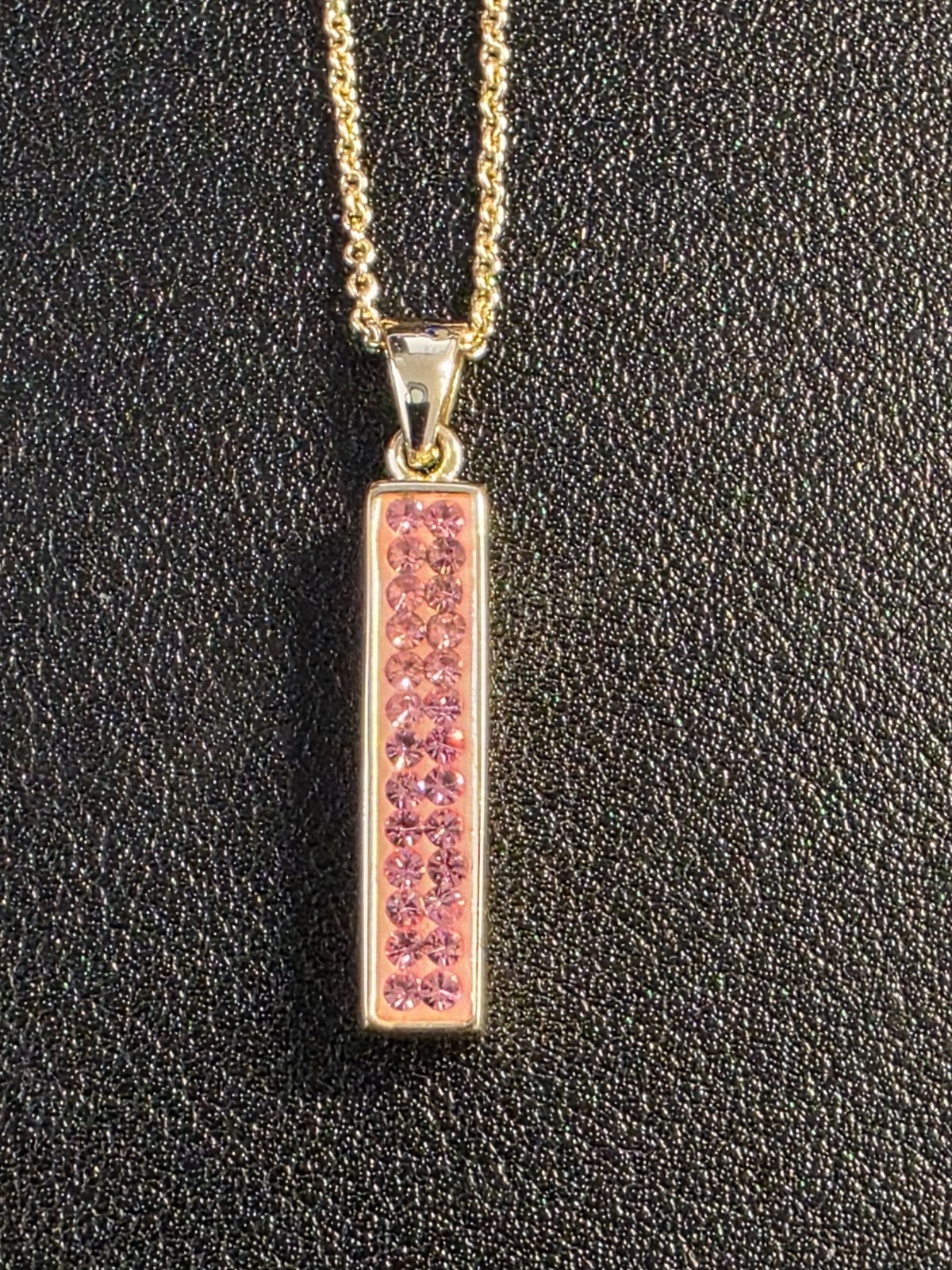Truly Inspired 14K GP Love & Harmony Pin Rhine Necklace