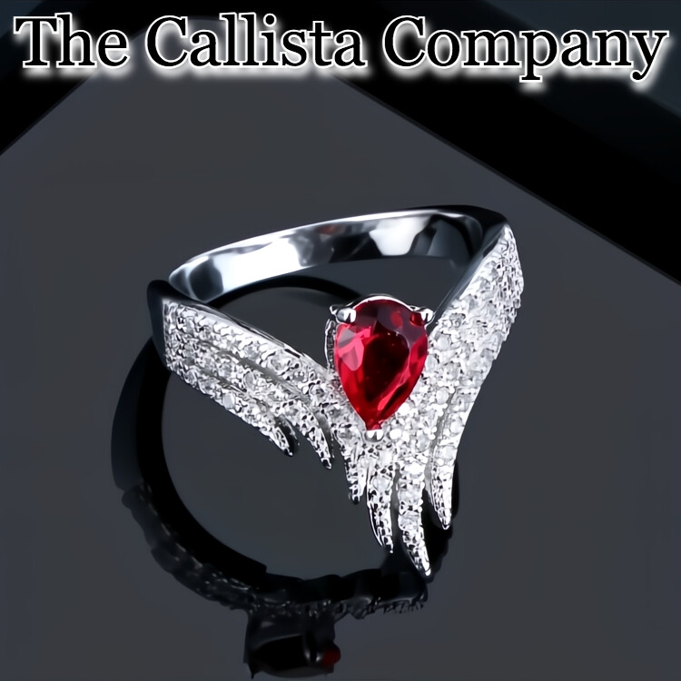 1.3K+ Sold LAB-CREATED 1.5 CT RED PEAR CUT 3A+ CZ S925 SILVER RG SZ 5-9 ✓