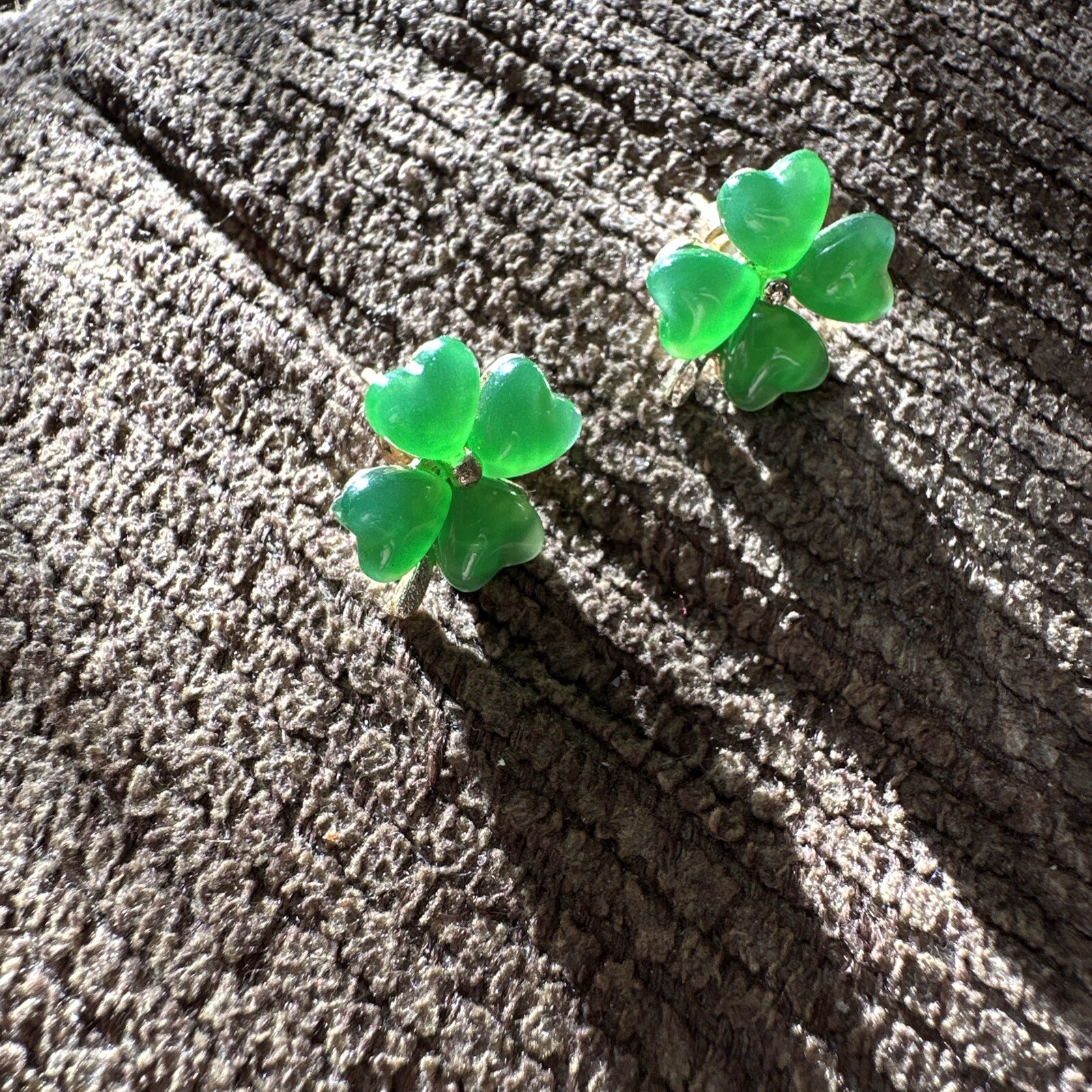 You Will Need These Cute 4 Leaf Clover Stud Earrings With Imitation Opal Stones