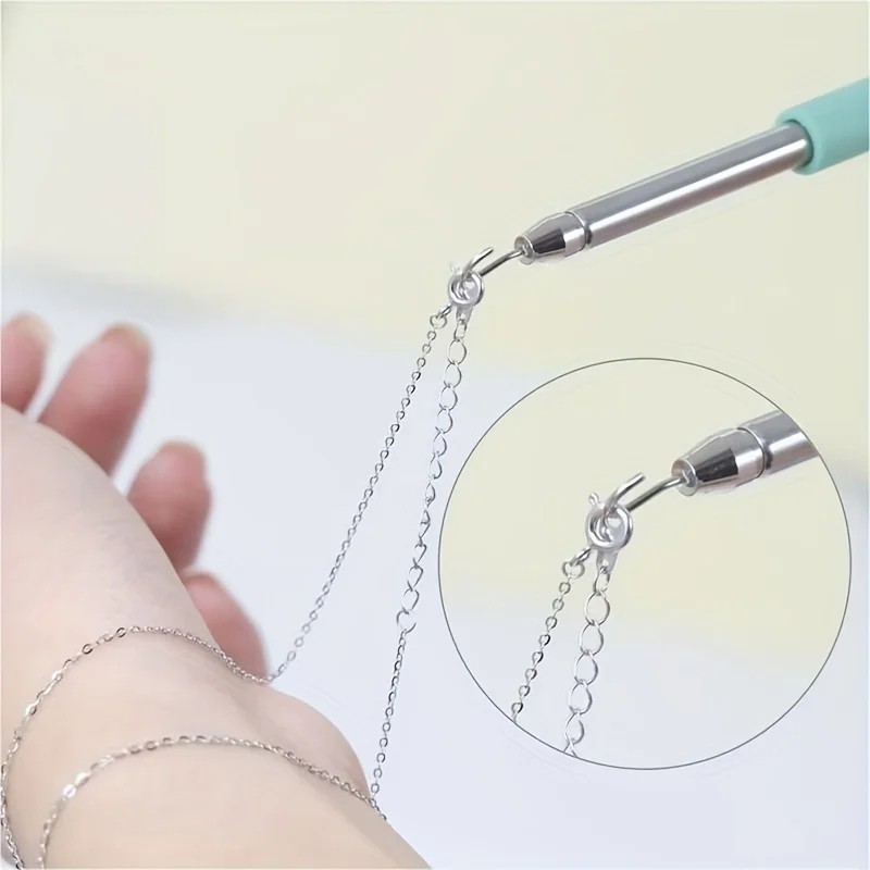 Bracelet Helper Tool Jewelry Fastening Aid for Easy Hook Clasp Tie & Zipper Use