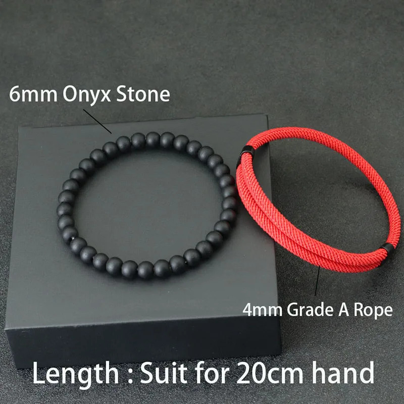 Fashion Mens Bracelet Set 2pcs Sliding Adjustable Lucky Red Thread Braslet