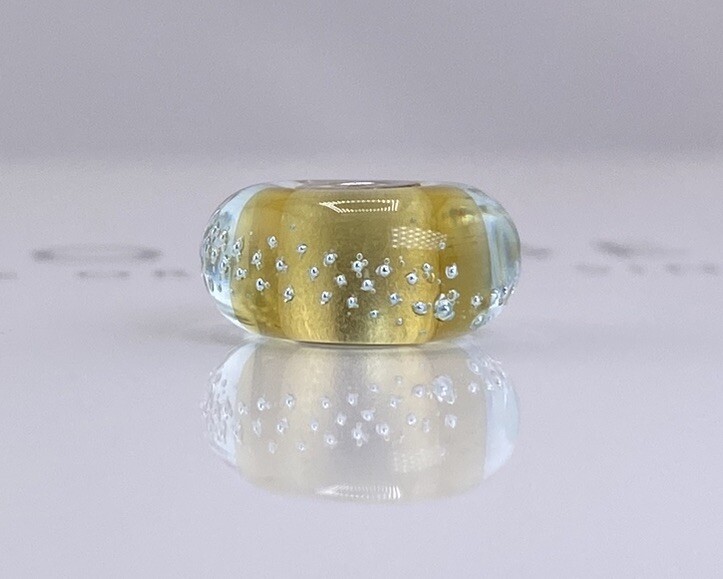 Trollbeads Silver Trace Gold Bead