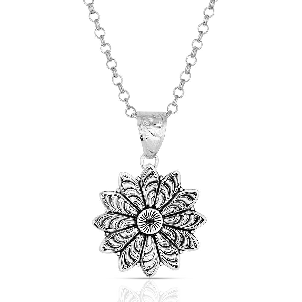 Montana Silversmiths Ladies Flower Rowel Pendant Necklace NC6416