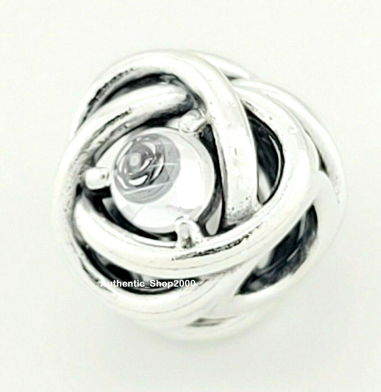 New 100% Authentic PANDORA 925 Ale April Clear Eternity Circle Charm 790064C01