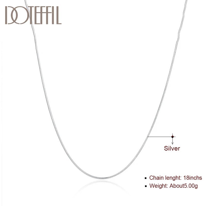 10PCS wholesale 925 sterling solid silver 1MM 16-30inch snake chain necklacea