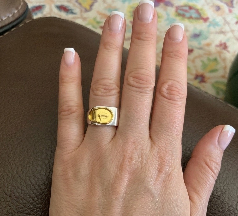 Museum Salvador Dali Sz 7 Melting Clock Ring Gold Surreal Silver Statement Boho