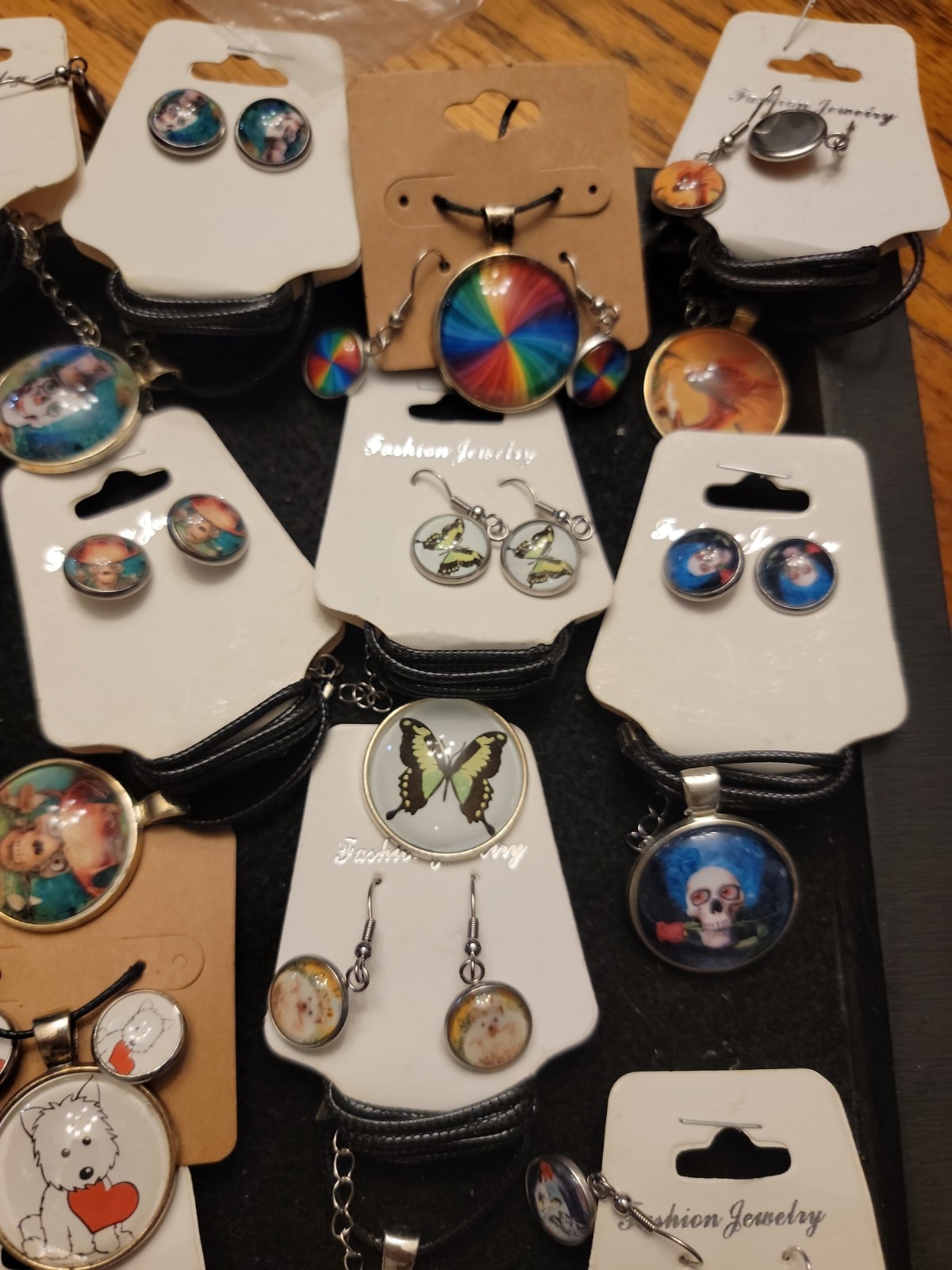 necklace with earrings Base metal 60 sets
